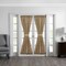 Threadmade Home Colette Faux Silk French Door Window Panel, Gold - 54"W x 72"L
